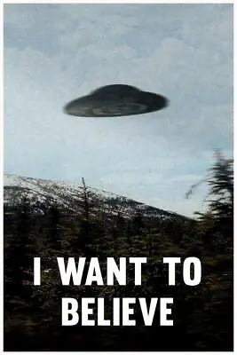 I Want To Believe TV Laminated Dry Erase Sign Poster 24x36 • $16.98