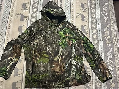 Mossy Oak Obsession Mens Tech Hoodie W/Face Gaiter Turkey Hunting Size 2XL • $14.99