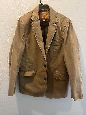 Red Camel Blazer Men’s Medium Brown Dark Tan Cotton Camo Lined Sports Coat • $35