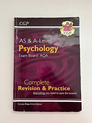 AS And A-Level Psychology: AQA Complete Revision & Practice Cgp • £5