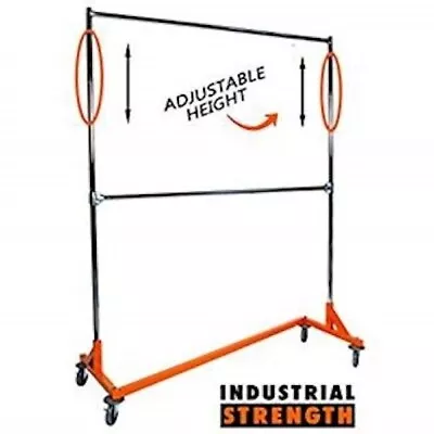 Heavy Duty Rolling Z Garment Rack - Orange Base • $109.25