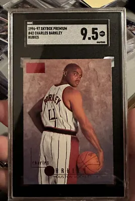 Charles Barkley 1996-97 Skybox Premium Rubies SGC 9.5 Highest Grade Of All • $385