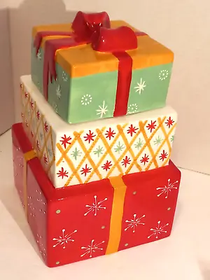 Harry & David Cookie Jar Christmas Boxes Ceramic  • $45.27