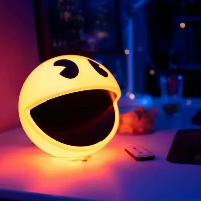 Pac-Man 3D Night Light Mood Lamp 12 Sound Remote Control Adjustable Brightness • £28.99