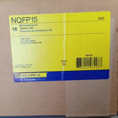 SQUARE D NQFP15 (PKG OF 15) Panel Blank Filler Plate • $8