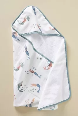 Anthropologie Little Unicorn Hooded Mermaid Towel Kids New In Pkg Cotton Muslin • $19.99