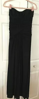 Laundry Design Womens Black Strapless Ruched Formal Evening Dress Gown  8 • $19.99