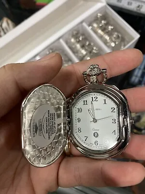 NEW Colibri Quartz Silver Pocket Watch Model #PWQ092008C • $14.44