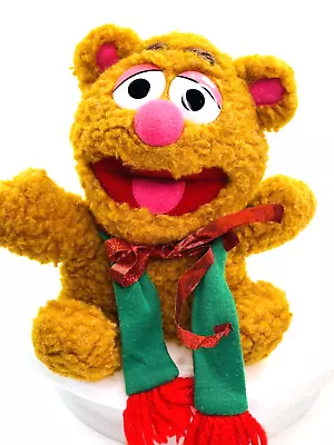 Vintage Christmas Fuzzy Fozzie Bear 9  1987 Plush Muppets Stuffed Animal • $8