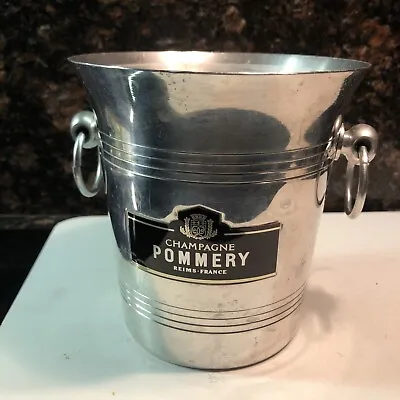 Pommery SMALL ALUMINUM 5.5” Champagne Ice Buckets Reims Made In France • £26.60