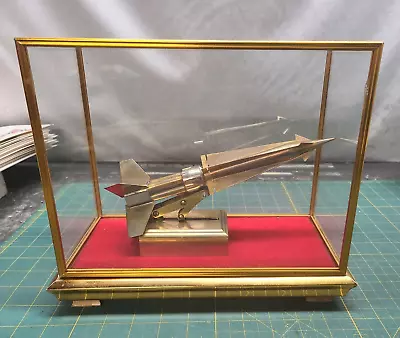 Vintage Hercules Nike Missile US Army Brass Desk Model W/ Glass Dome • $895