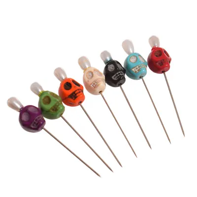 1set Skull Head Pattern Pins Evil Voodoo Curse Needles Voodoo Doll Accessory • $5.99