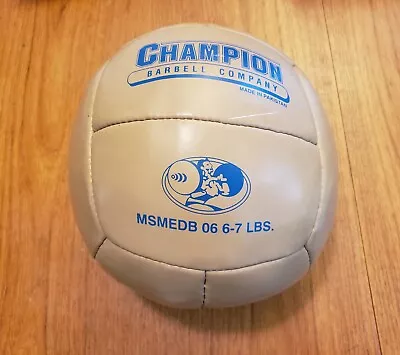 Vintage Champion Barbell Company MSMEDB06 6-7lbs Medicine Ball Made In Pakistan • $26.99