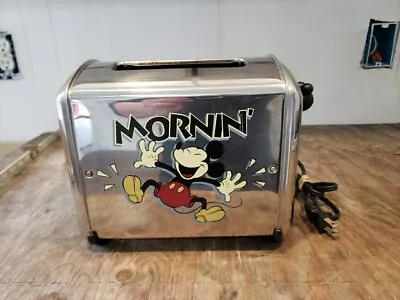 Villaware Disney MICKEY MOUSE Mornin' Musical TOASTER Model 5555-11 WORK GREAT • $35.25