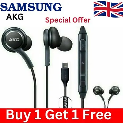 Samsung Galaxy Note 10/10+ Akg Earphones Headphones Usb Type C Black • £6.99