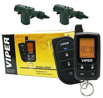 Viper 3306V Responder LCD 2-Way Car Security System + 2x Universal Door Locks • $169.99