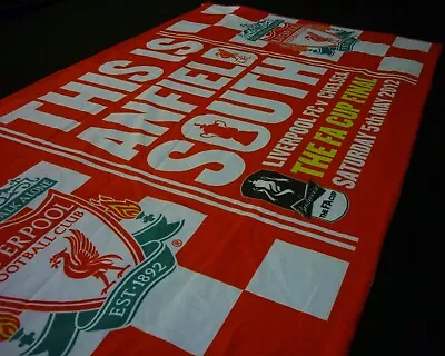 LIVERPOOL FC FLAG BANNER LIVERPOOL V CHELSEA 2012 FA CUP FINAL 3ft X 5ft • £39.90