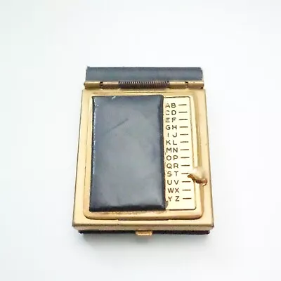 Vintage Mini Personal Pocket Size Metal Flip-top Address Phone Book Rolodex • $14.95