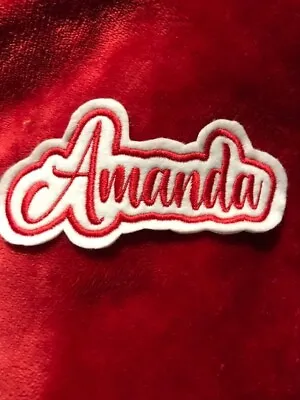 Personalised Embroidered Name Patch/Badge Sew On/ PLEASE READ DESCRIPTION • £2.30