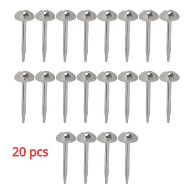 £2.99 • Buy 10/20X Groundsheet Carpet Pegs Heavy Duty Tent Awning Pegs Garden Nails Plastic