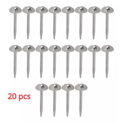 £2.99 • Buy 10/20X Groundsheet Carpet Pegs Heavy Duty Tent Awning Pegs Garden Nails Plastic