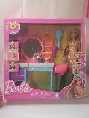 Barbie TOTALLY HAIR Salon Playset MATTEL Doll And Accessories NEW IN BOX RRP$57 • $48.25