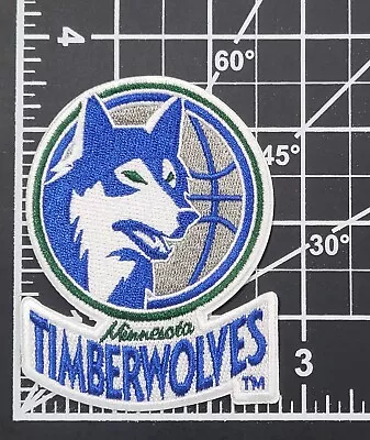 Minnesota Timberwolves 3.5  Die Cut Iron On Embroidered Patch~USA Seller • $5.95