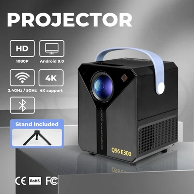 $139.99 • Buy Projector Home Portable Cinema HDMI Theatre 4K 1080P 5G WiFi USB Bluetooth Stand