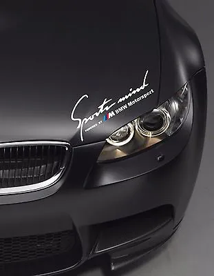 BMW Sports Mind Powered M Motorsport White Sticker Decal F10 F20 F30 E60 E70 E90 • $16