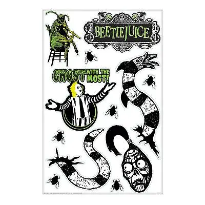 Beetlejuice Vinyl Halloween Wall Grabber Party Window Decoration Stickers Decals • £6.51