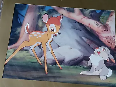 Vintage 1997 Bambi & Thumper Print 55th Movie Anniversary Factory Sealed • $14