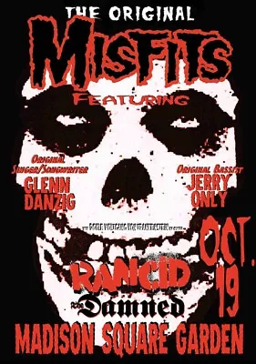 Misfits 13  X 19  Reproduction Concert Poster Archival Quality • $19.95