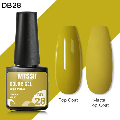 MTSSII 6ml Nail Gel Polish Soak Off UV LED Color Base Top Coat Varnish Nails DIY • $1.42