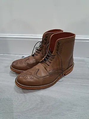 Massimo Dutti Leather Brouge Boots UK SIZE 7.5 • £29.99