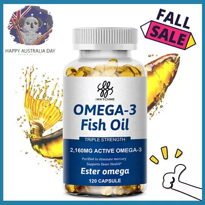 Omega 3 Fish Oil | EPA & DHA 3x Strength | High Potency Immune Joint Health~ • $23.99