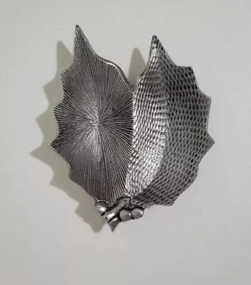 Aluminum Leaf Tray Dish Trinket Holder Made In India  • $6