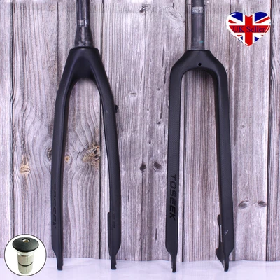 £88.35 • Buy TOSEEK Full Carbon Fiber Fork QR MTB 26/27.5/29 Inch Bike Disc Brake Rigid Fork
