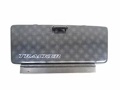 Tracker 13 3/4  X 5 1/2  Black/silver Carbon Fiber Tackle Box Door Marine Boat • $21.21