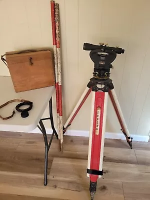 Vintage Berger Surveyor Transit Level With Case Tripod And Story Pole  • $265.93