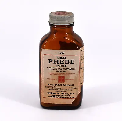 Empty 1952 Phenobarbital Brown Armstrong Glass Paper Label Medicine Bottle 4 Oz • $44.95