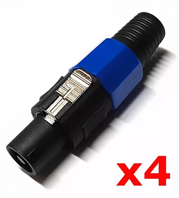 4 Pack Lot - Male 2 Pole Conductor Cable Connector For SPEAKON Audio Loudspeaker • $8.95