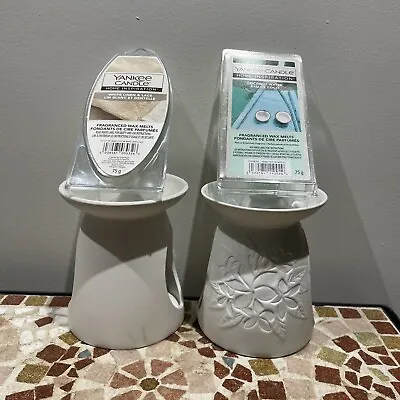 2 X Yankee Candle Home Inspiration Burner/2 X Wax - White Linen/Coconut Water • £19.99