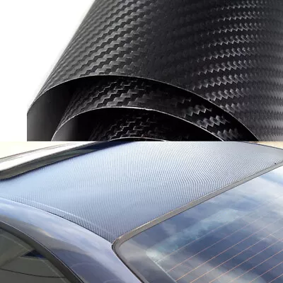 3D Twill-Weave Dry Matte Black Carbon Fiber Vinyl Wrap Air Release Bubble Free • $8.58