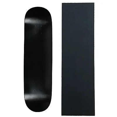 MOOSE Blank SKATEBOARD DECK 7.75 DPD BLACK Skateboards With Black Diamond Grip • $29.95