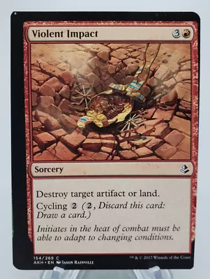 Magic The Gathering MTG Violent Impact Amonkhet Misprint Miscut • $9.99