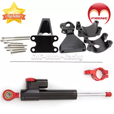 Steering Damper Stabilizer Bracket Kit Adjust For CBR600 F4 F4i 41mm 1999-2003 • $81.89