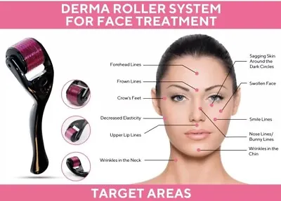 $30 • Buy Derma Roller Micro Needle Skin 540 Needles Anti Aging Dermaroller With Free Gift