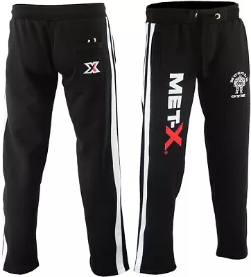 Men's Met-X Muscle Gym Fleece Joggers Track Suit Bottom Jogging Exercise Fitness • £24.45