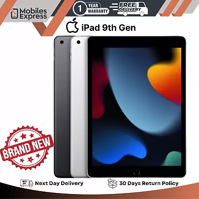 BRAND NEW Apple IPad 9th Generation 2021 - 10.2 -64GB - Wi-Fi Only- All Colors. • £264.49