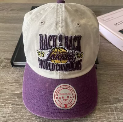 Los Angeles Lakers Mitchell & Ness Hat ! 1987 1988 Championship Kareem Kobe MJ • $4.99